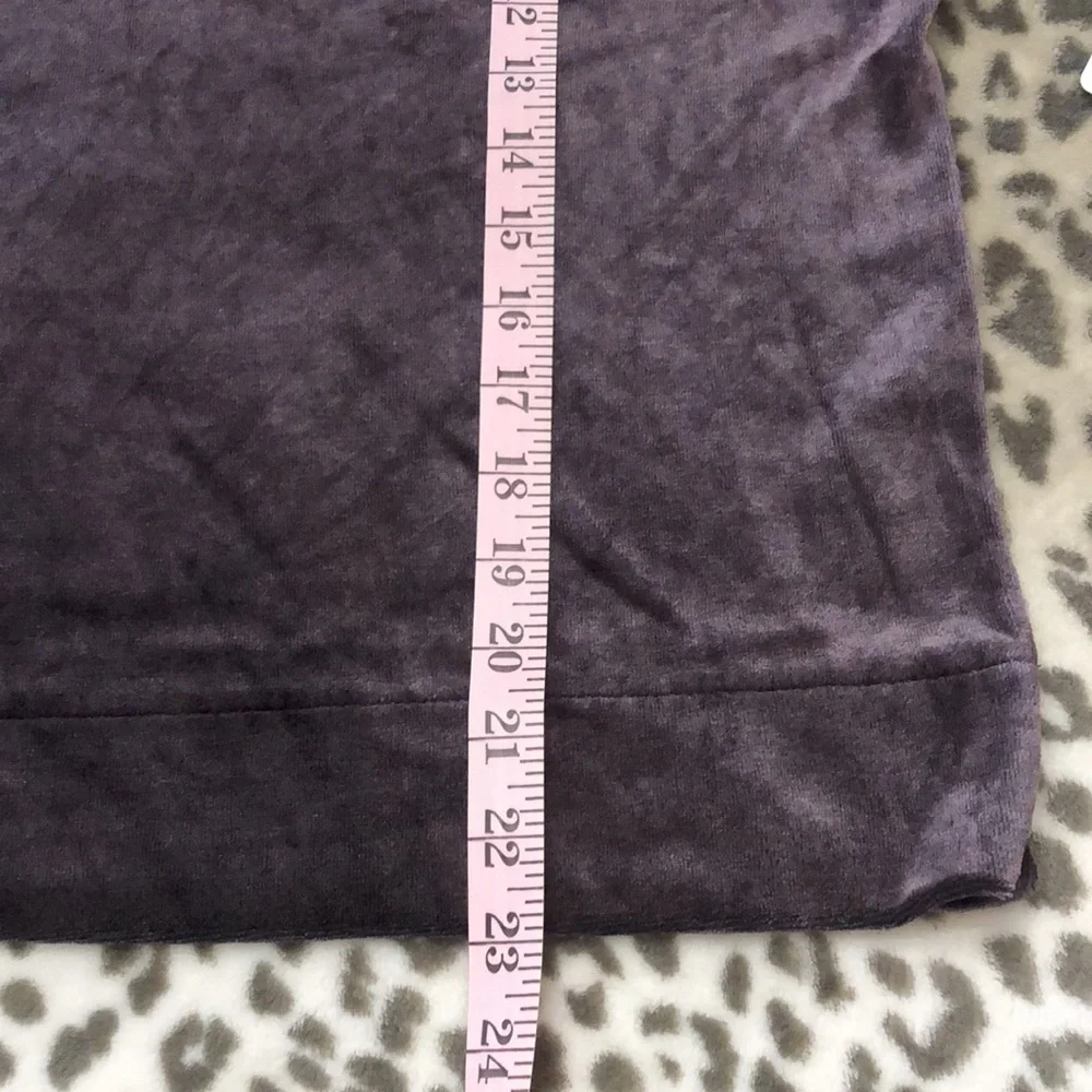 Free People Valerie Open Back Velvet Top Small Oversized Slouchy